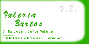 valeria bartos business card