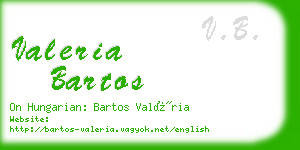 valeria bartos business card